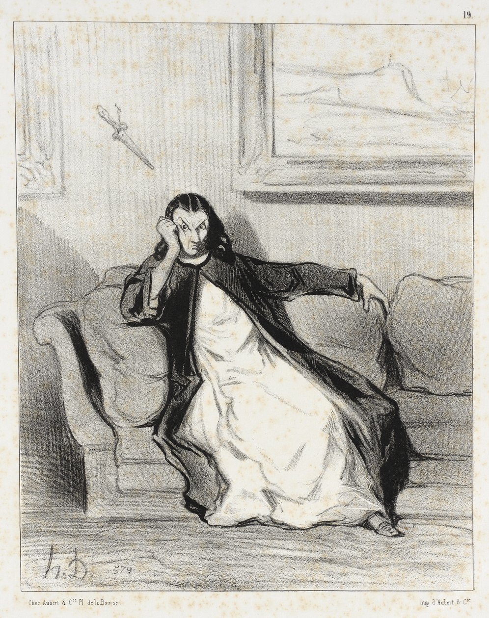 Pokol és kárhozat!... kifütyülve!... alkotó: Honoré Daumier