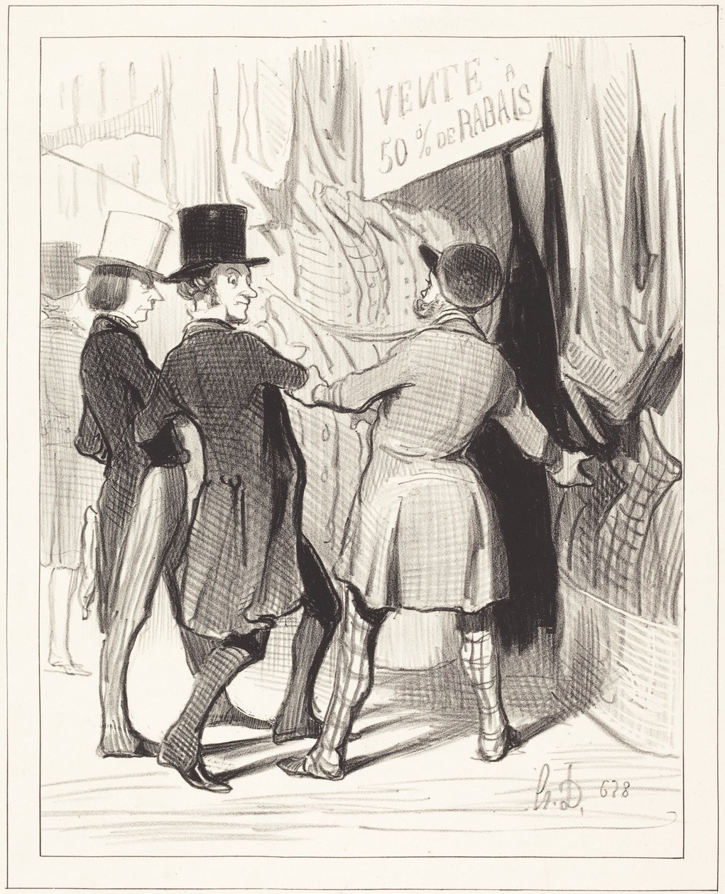 Lépjen be uraim... íme néhány csodálatos... alkotó: Honoré Daumier