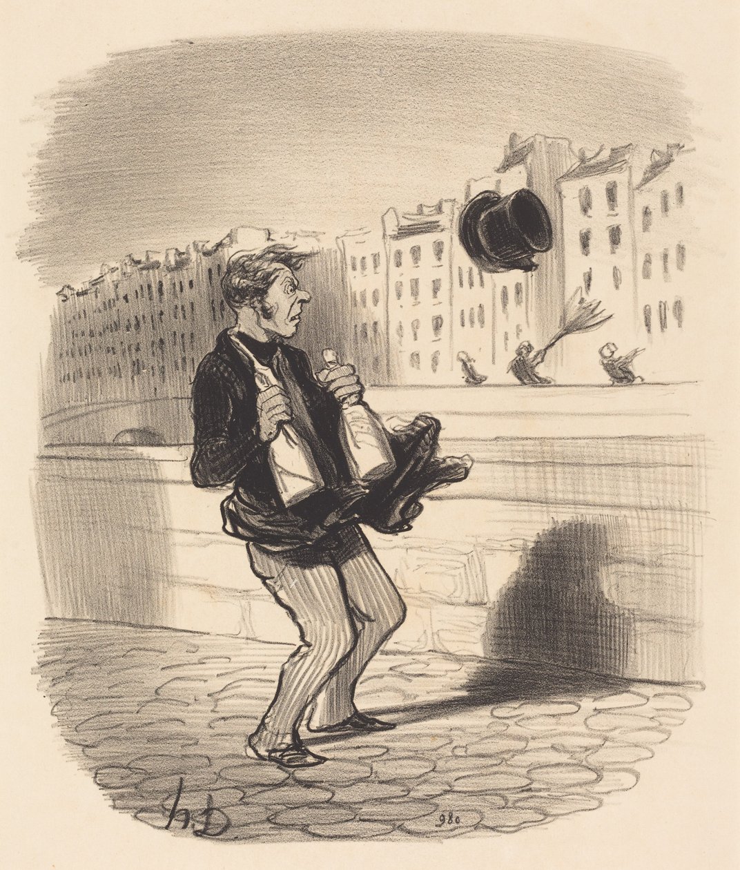 Jöjjön csak be, uram... ne feszengjen... alkotó: Honoré Daumier