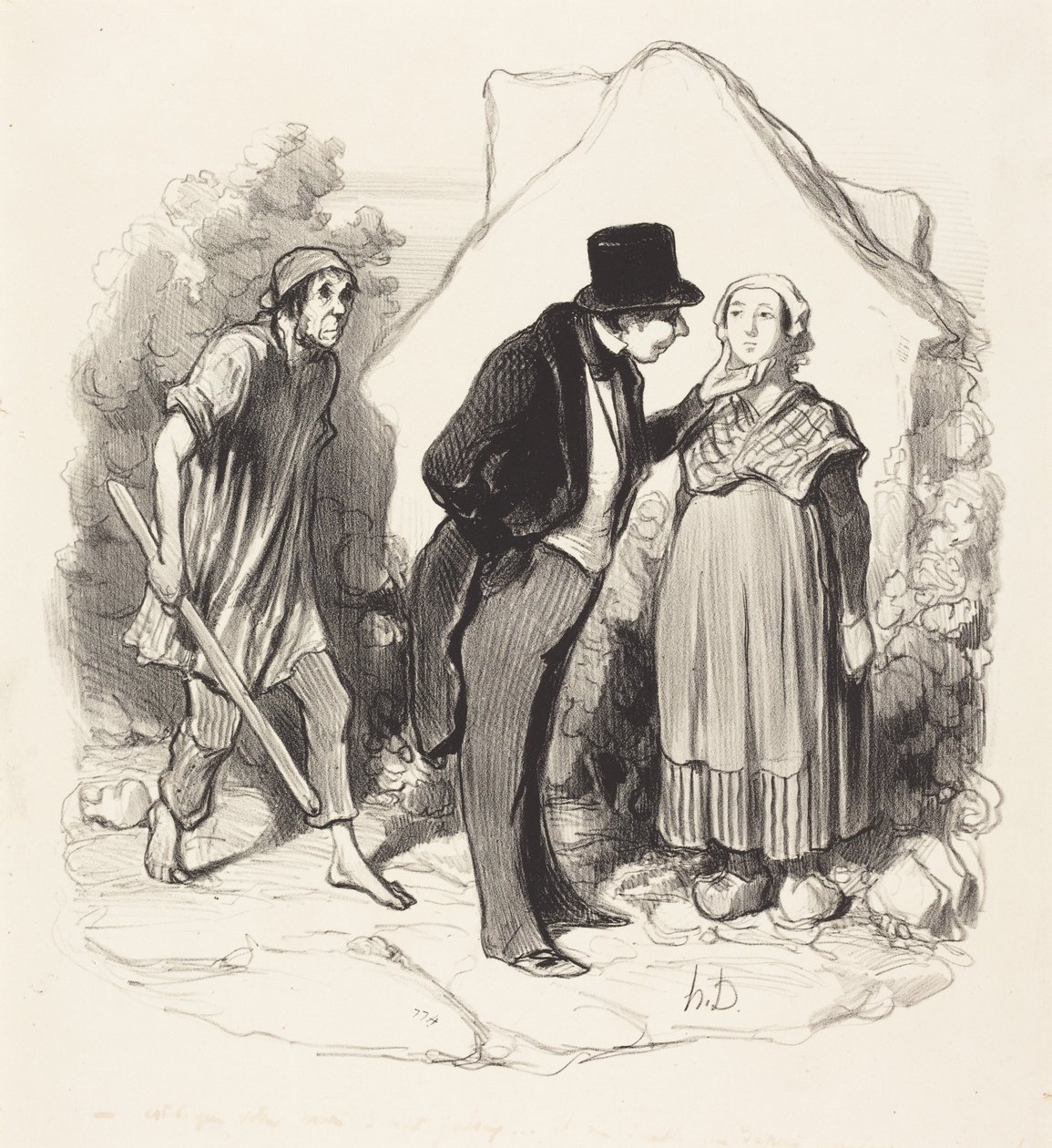 A férjed féltékeny lenne... alkotó: Honoré Daumier
