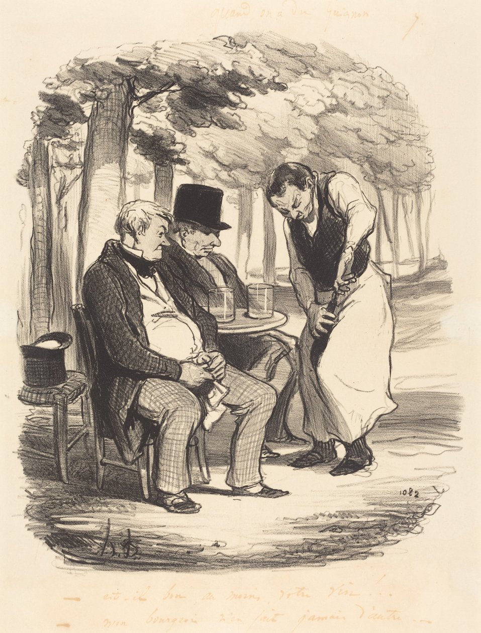 Legalább jó a bora!... alkotó: Honoré Daumier