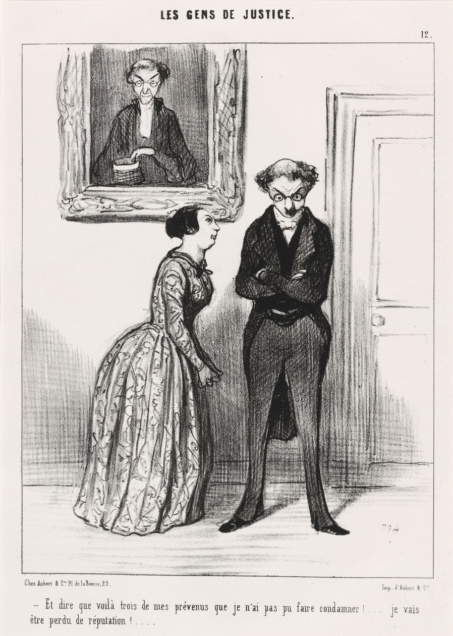 És ha belegondolok, hogy már három… akiket vád alá helyeztem, de nem sikerült elítéltetnem!... alkotó: Honoré Daumier