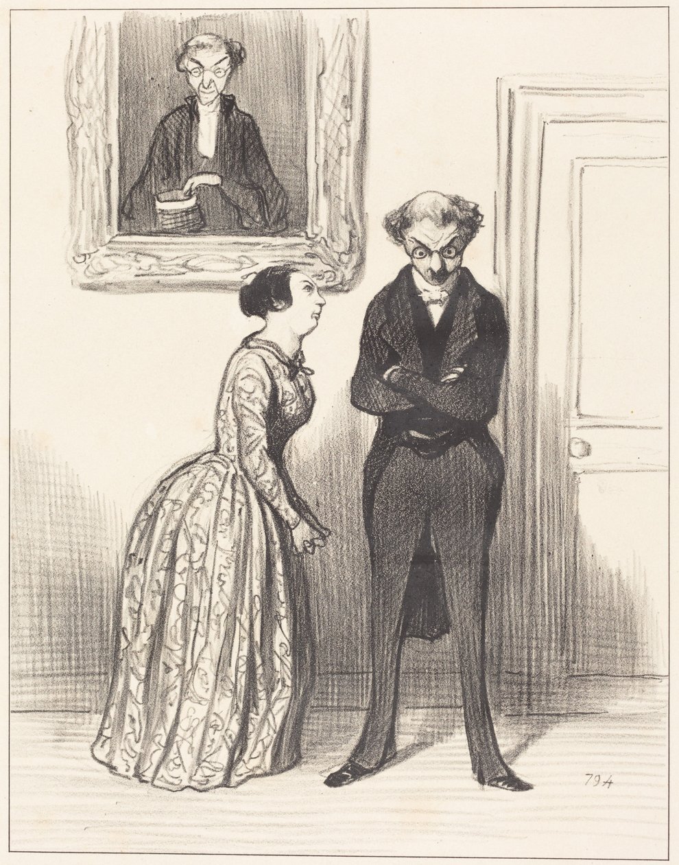 És gondolni arra, hogy három vádlottat sem tudtam elítéltetni!... alkotó: Honoré Daumier