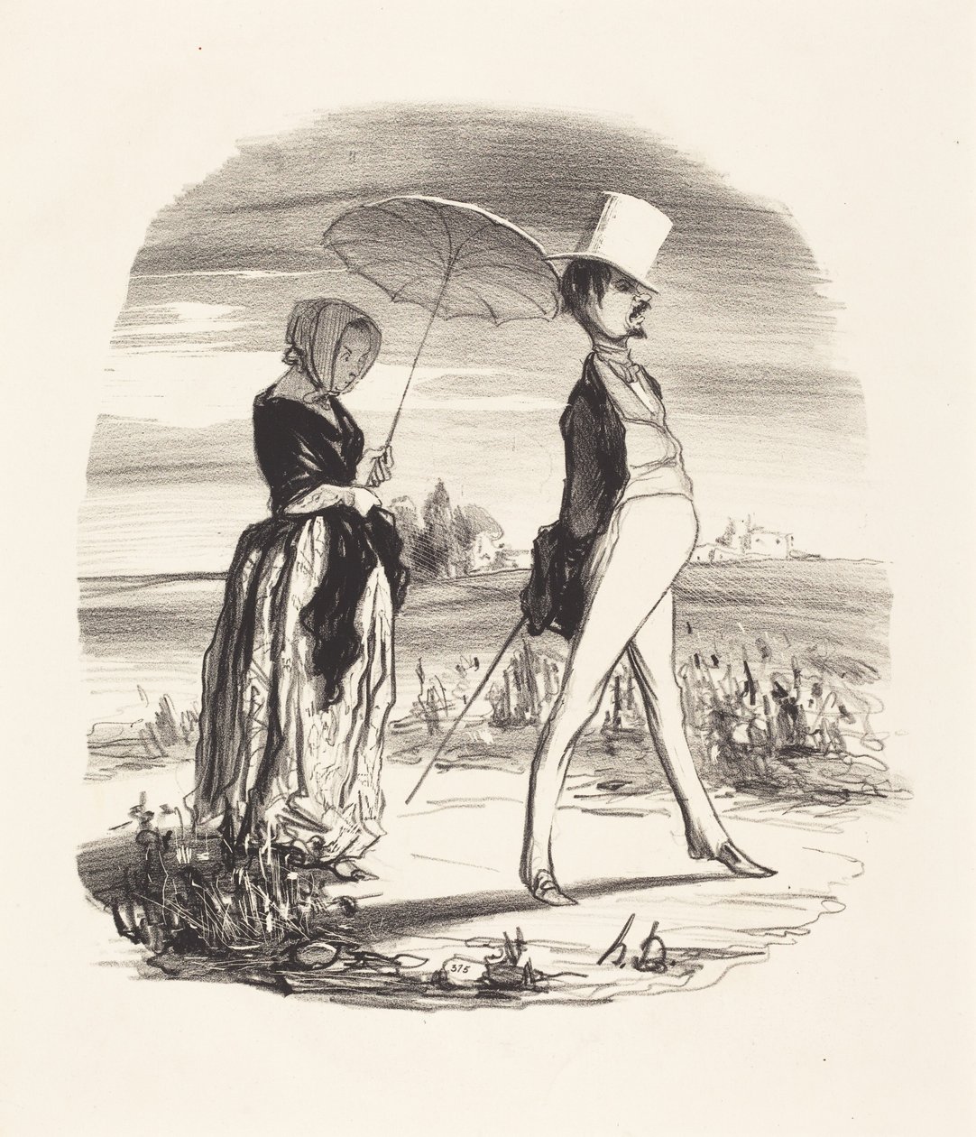 És ezt nevezik az élet folyóján való lefelé haladásnak... alkotó: Honoré Daumier