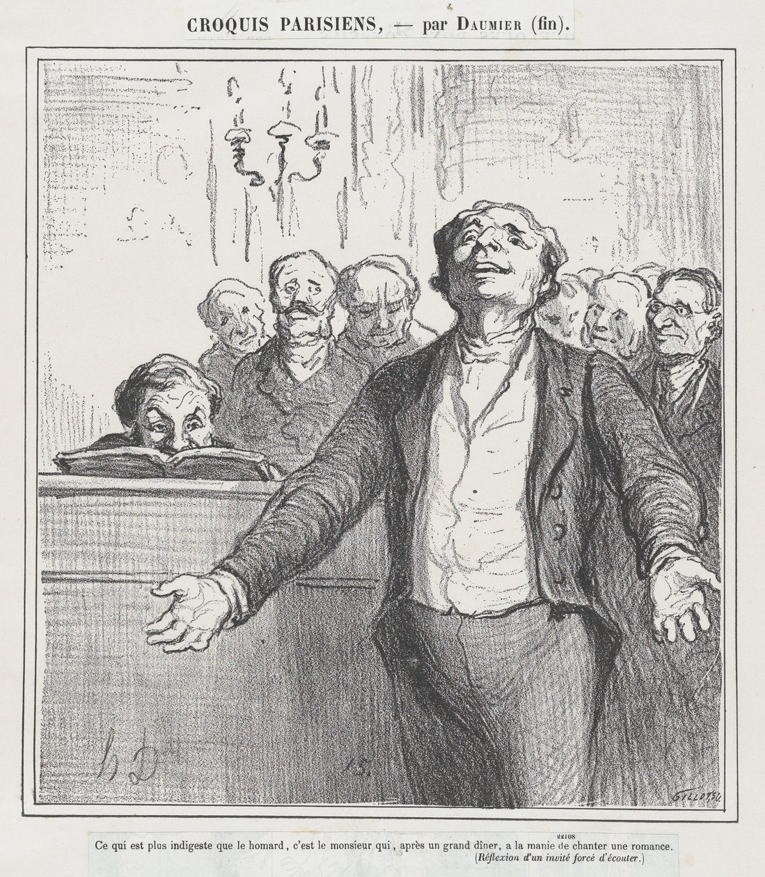 Még emészthetetlenebb, mint egy homárvacsora..., a „Párizsi vázlatok”-ból alkotó: Honoré Daumier