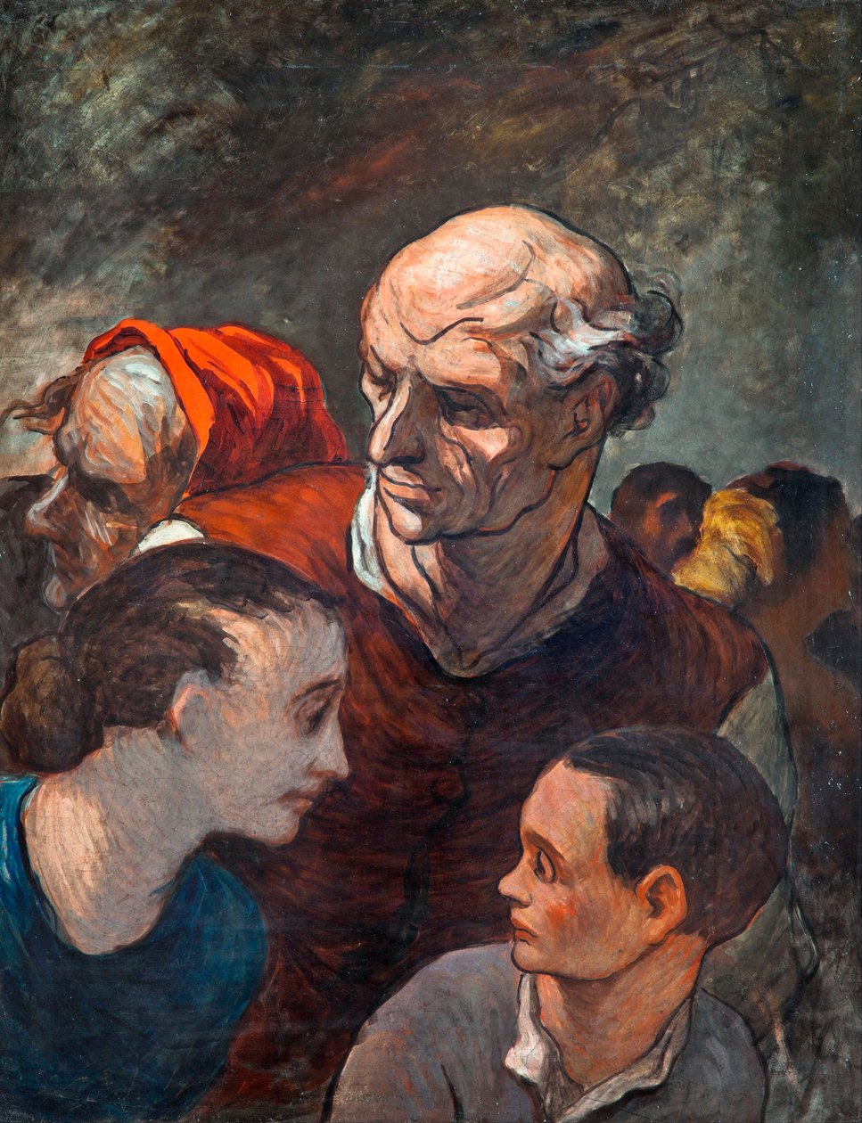 Család a barikádokon 1848 – Daumier, Honore alkotó: Honoré Daumier