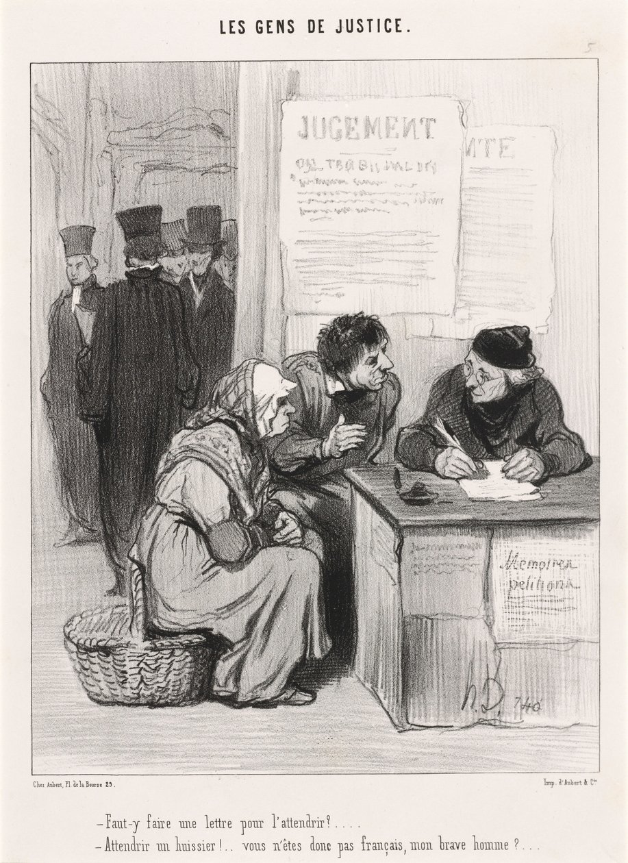 Levelet kell írni, hogy meglágyítsuk a szívét? alkotó: Honoré Daumier