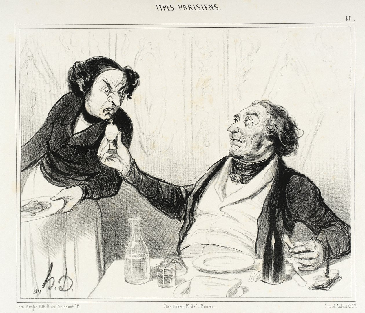 Pincér, mi ez?... alkotó: Honoré Daumier