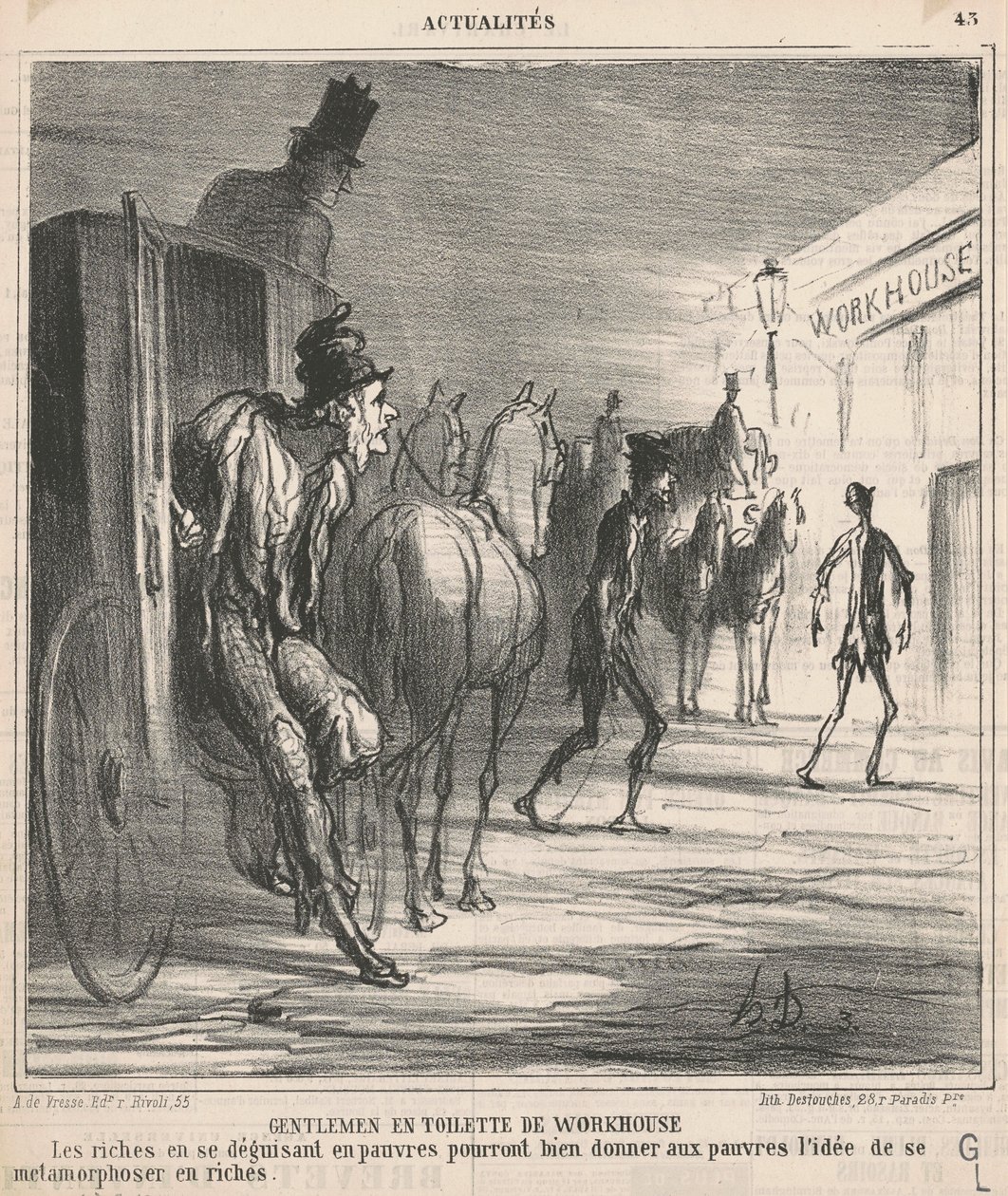 Urak dologházi öltözékben alkotó: Honoré Daumier