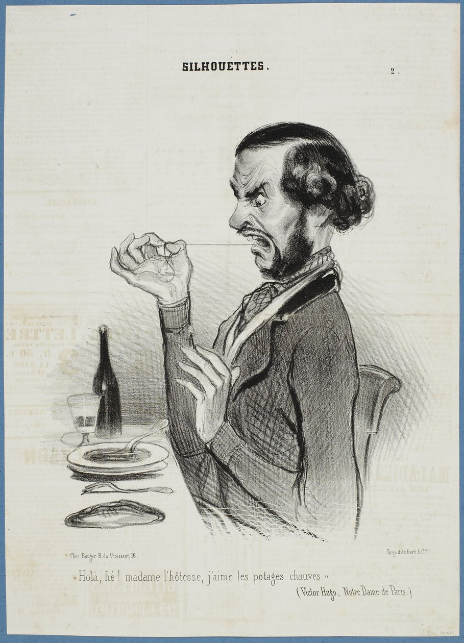Várjon! Kisasszony, én a simára borotvált zöldséget szeretem. alkotó: Honoré Daumier