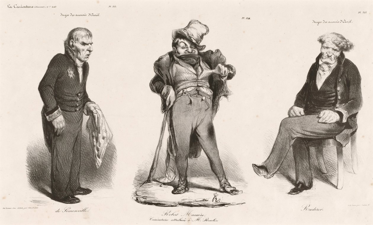 Huguet de Sémonville - Robert Macaire (Thiers) - Roederer gróf alkotó: Honoré Daumier