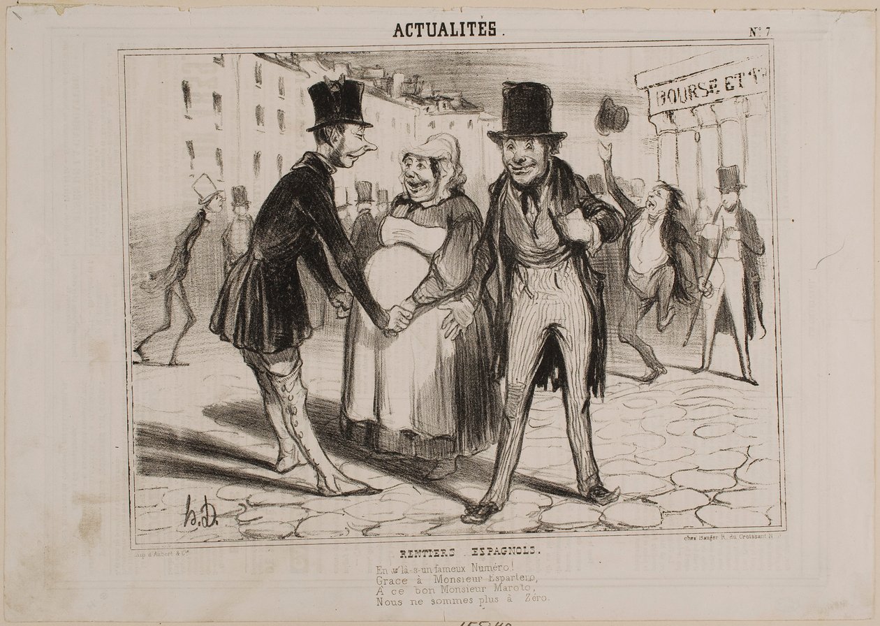 BEFEKTETŐK SPANYOL RÉSZVÉNYEKBEN alkotó: Honoré Daumier