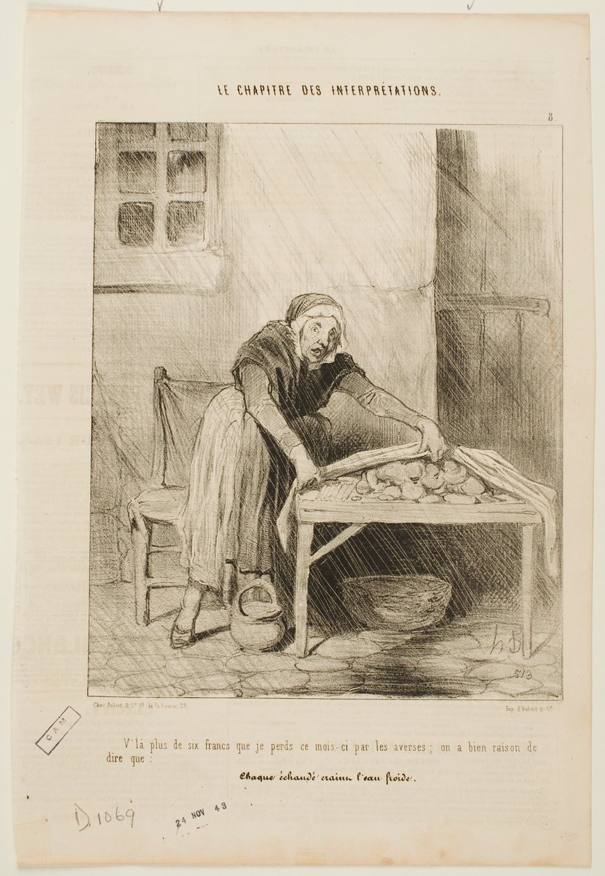 Ebben a hónapban a hirtelen záporok miatt több mint hat frankot veszítettem alkotó: Honoré Daumier