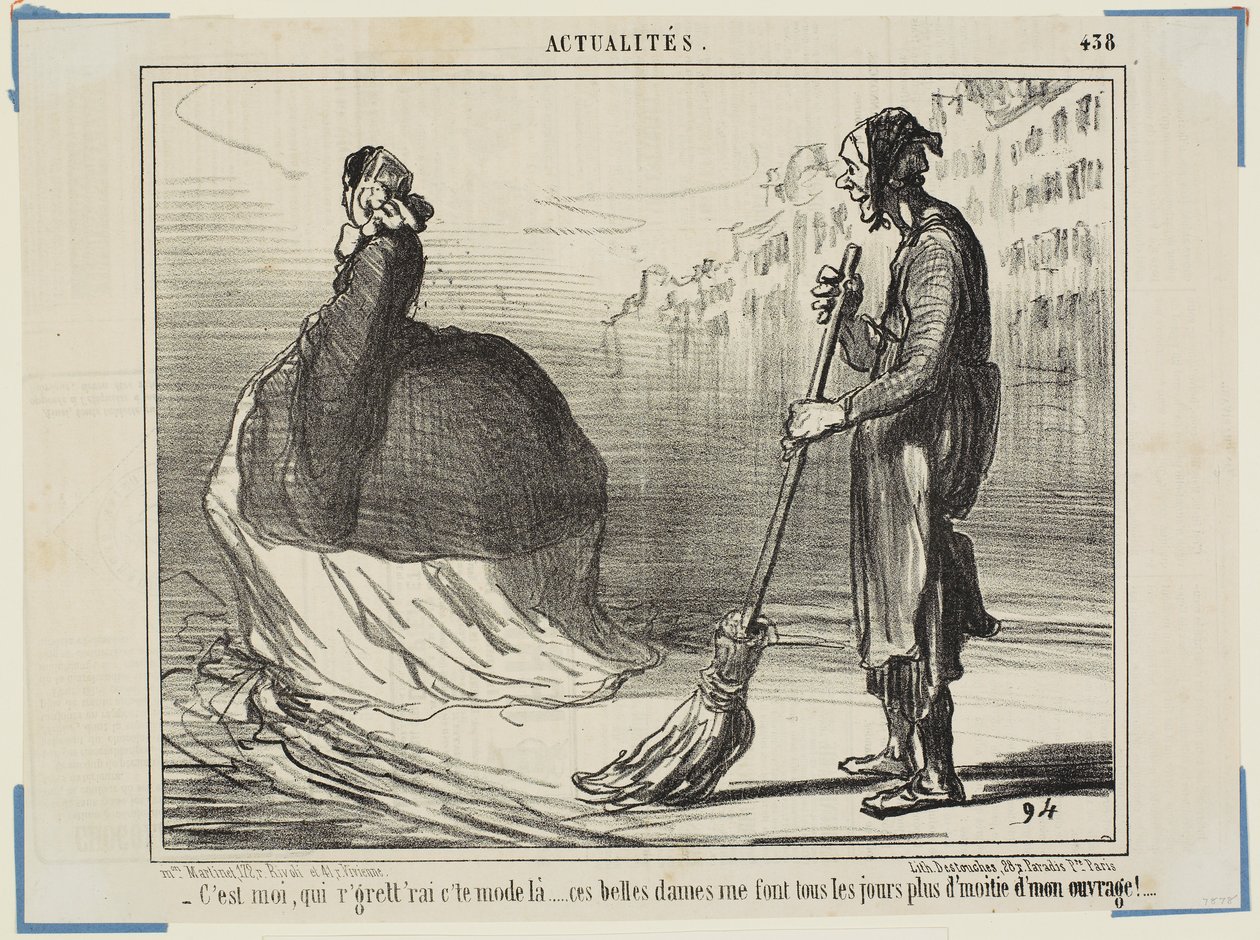 Sajnálnom kellene ezt a stílust ... Ezek a nagy hölgyek nap mint nap kisebbé teszik a munkámat! alkotó: Honoré Daumier