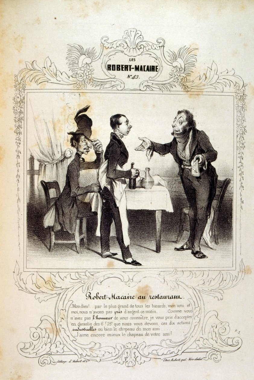 Ötletek és legendák Philipon Les Cent és Robert Macaire címmel alkotó: Honoré Daumier