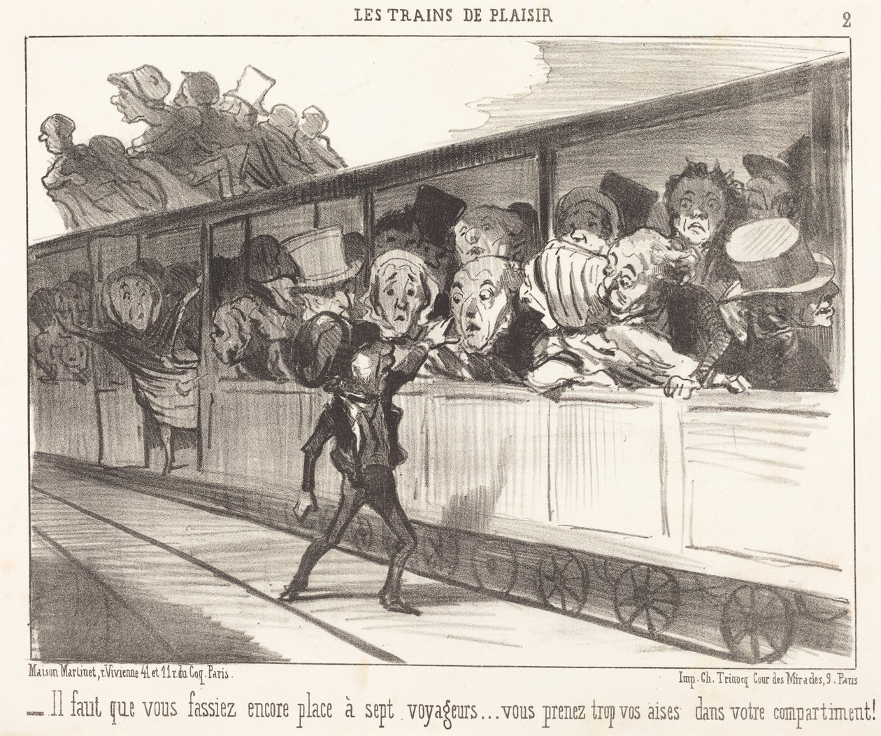 Még helyet kell csinálniuk... alkotó: Honoré Daumier