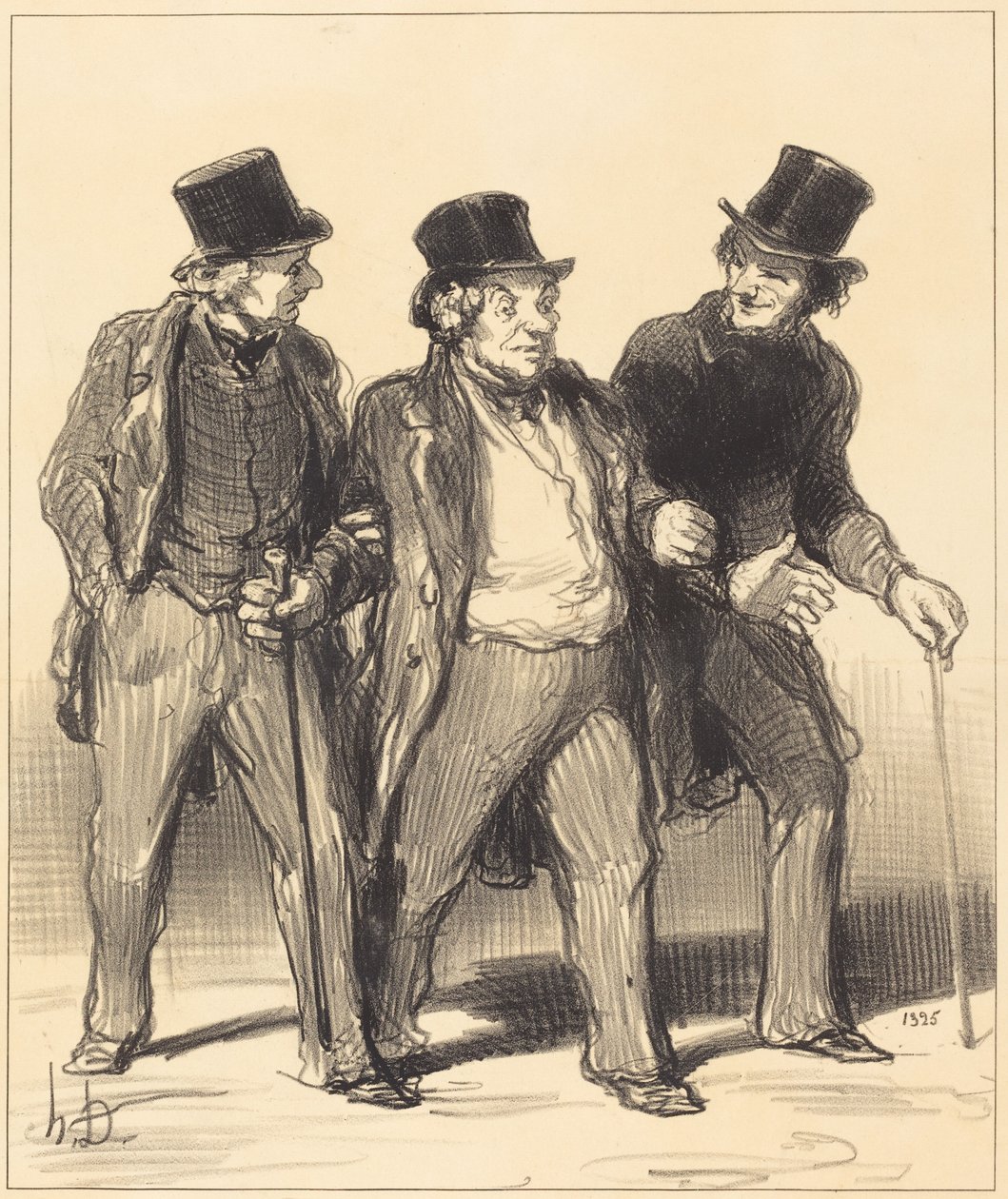 Úgy tűnik, hogy... egy... szájkosár nélküli... kutyát látok!... alkotó: Honoré Daumier