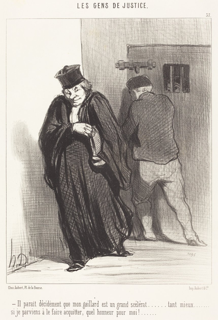 Úgy tűnik... hogy a legényem nagy gazember... alkotó: Honoré Daumier