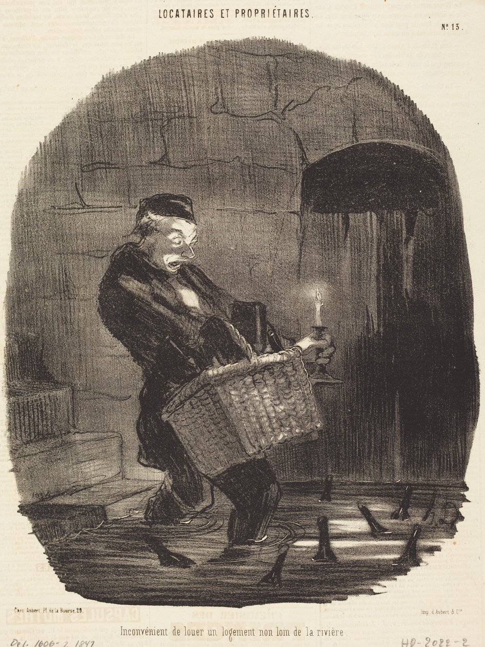 Hátránya annak, ha valaki... folyó közelében bérel alkotó: Honoré Daumier