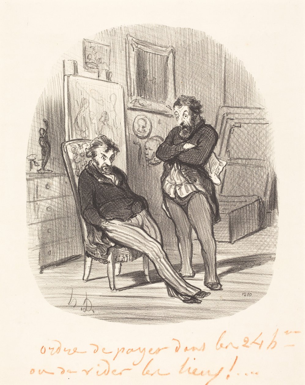 Egy rossz festmény elküldésének hátránya... alkotó: Honoré Daumier