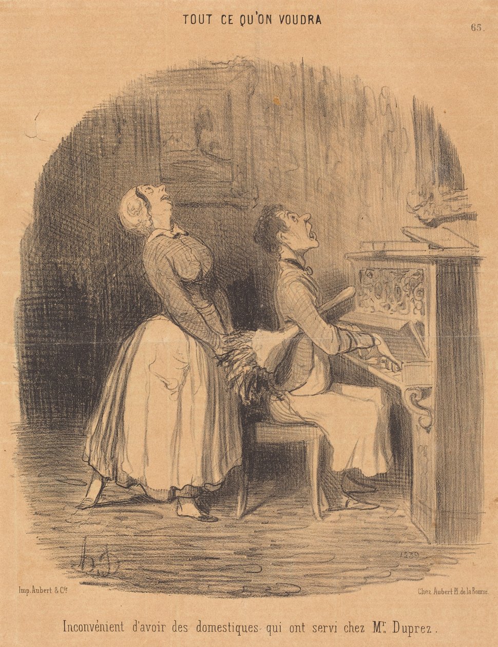 Kellemetlenség... Duprez úrnál szolgált cselédek számára alkotó: Honoré Daumier