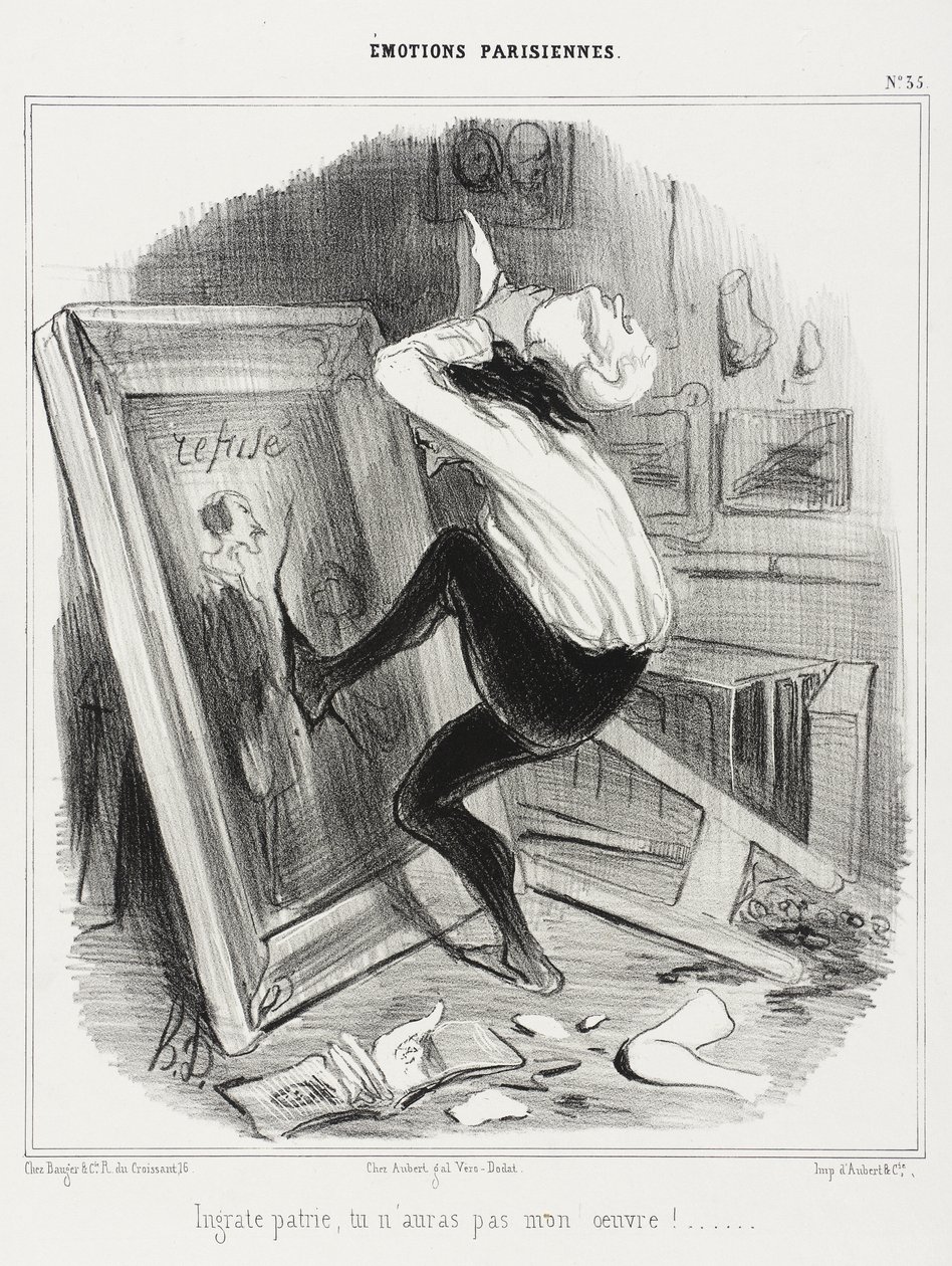 Hálátlan hazám, nem kaphatod meg művemet!... alkotó: Honoré Daumier