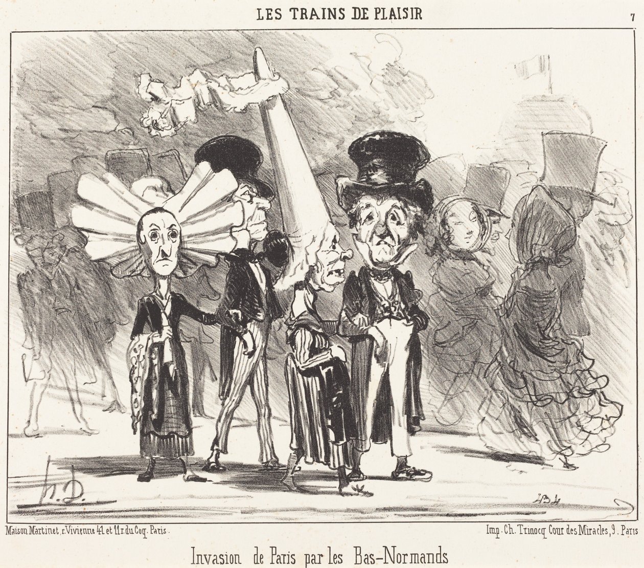 Párizs inváziója az alsó-normandiaiak által alkotó: Honoré Daumier