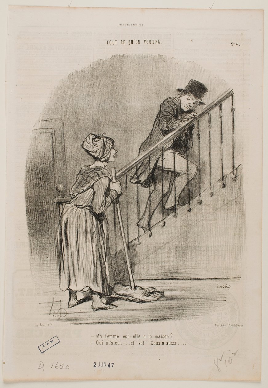 Otthon van a feleségem alkotó: Honoré Daumier