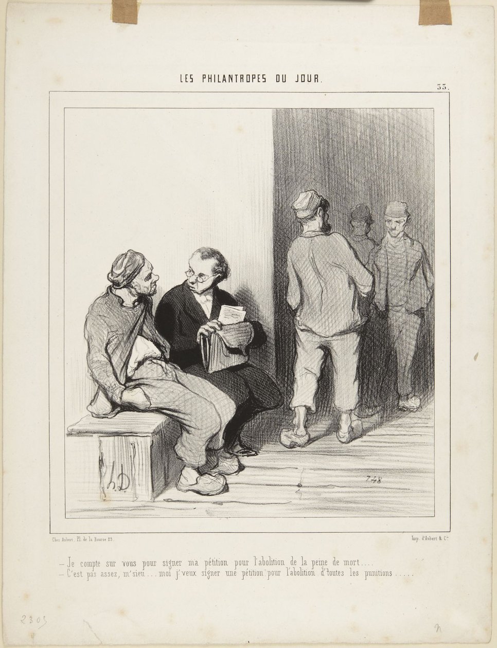 Számítok önre, hogy aláírja..., A nap filantrópjai sorozat 33. száma alkotó: Honoré Daumier
