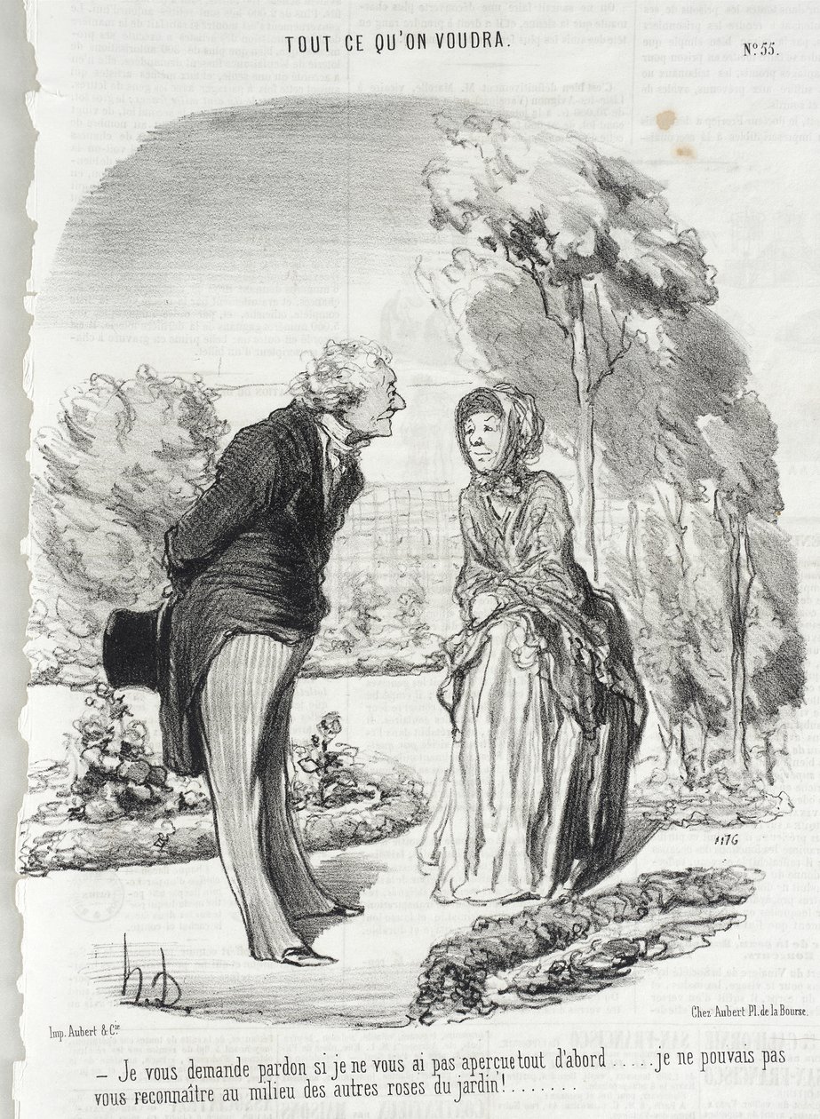 Bocsánatot kérek, ha nem vettem észre önt... alkotó: Honoré Daumier