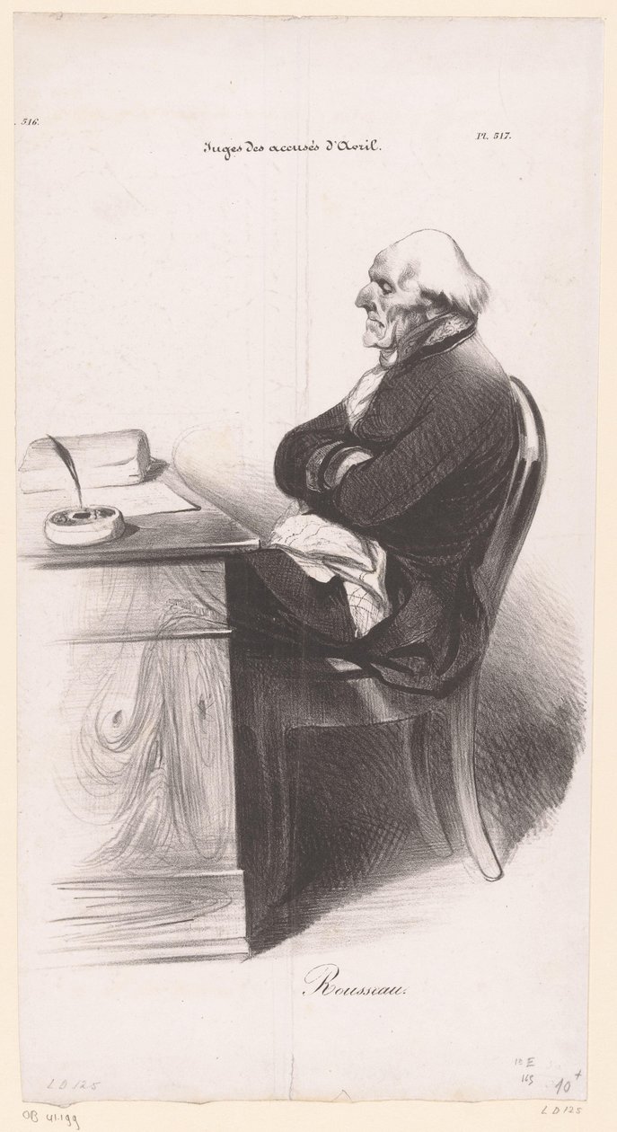Jean-Joseph Rousseau karikatúrája alkotó: Honoré Daumier