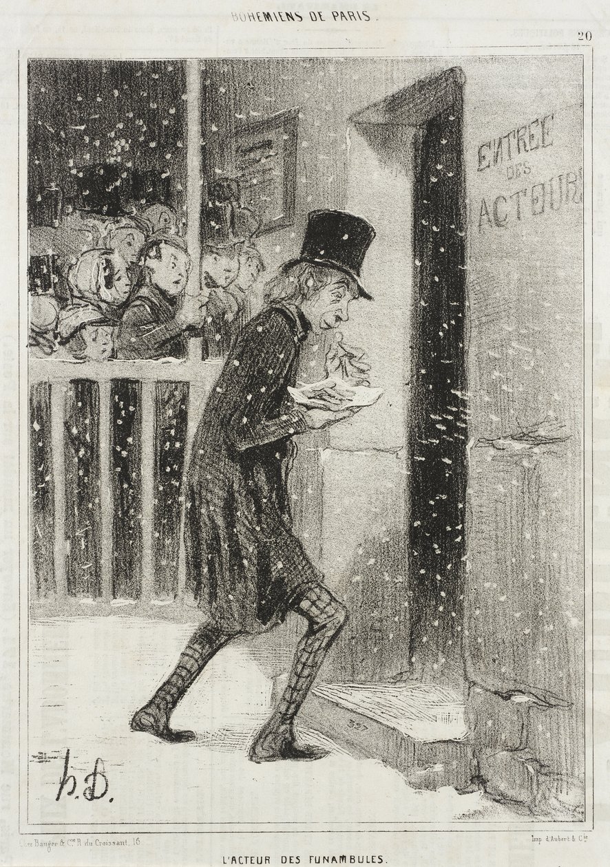A Funambules színésze alkotó: Honoré Daumier