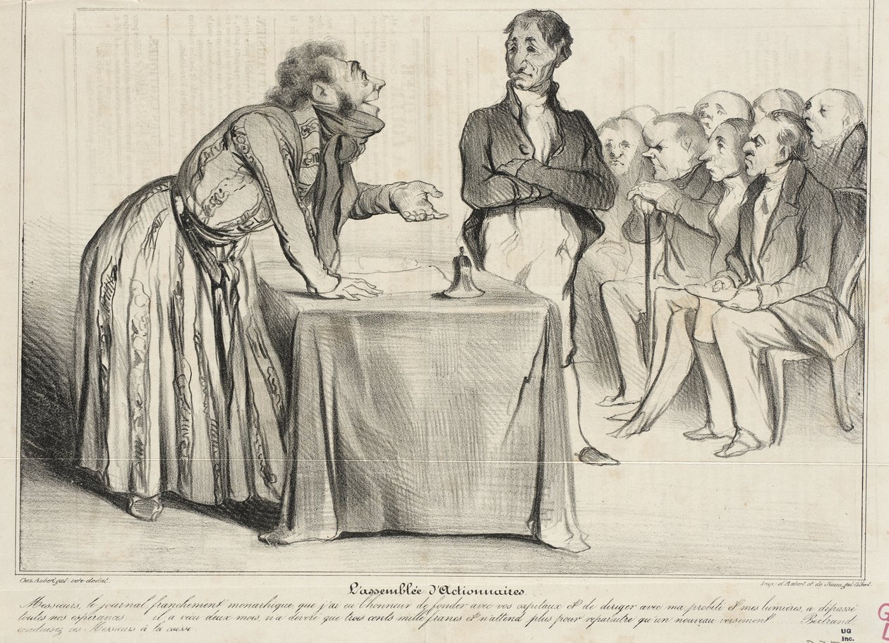 A részvényesek közgyűlése alkotó: Honoré Daumier
