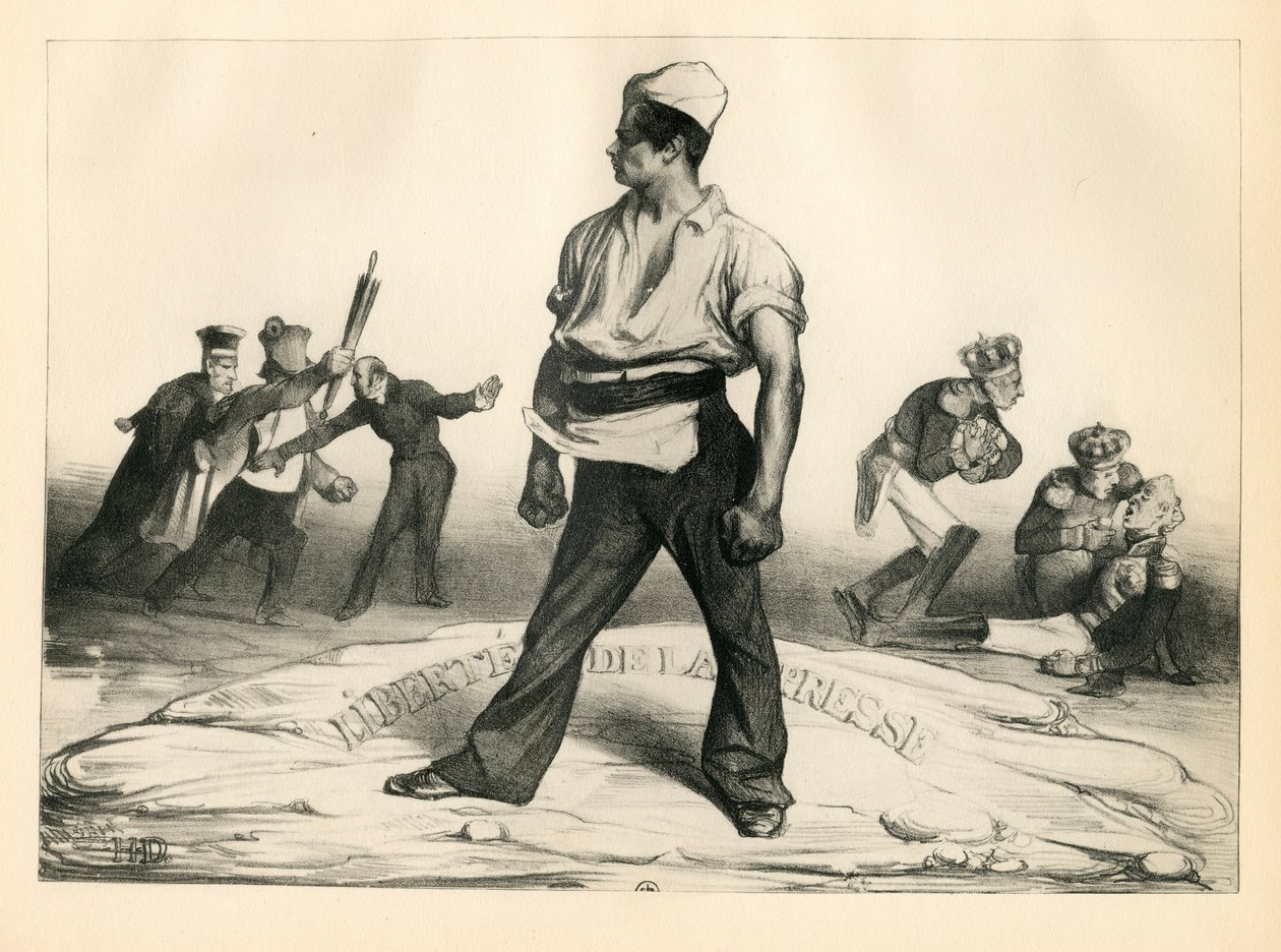 La Caricature (1830) Politikai, szatirikus fekete-fehér alkotó: Honoré Daumier