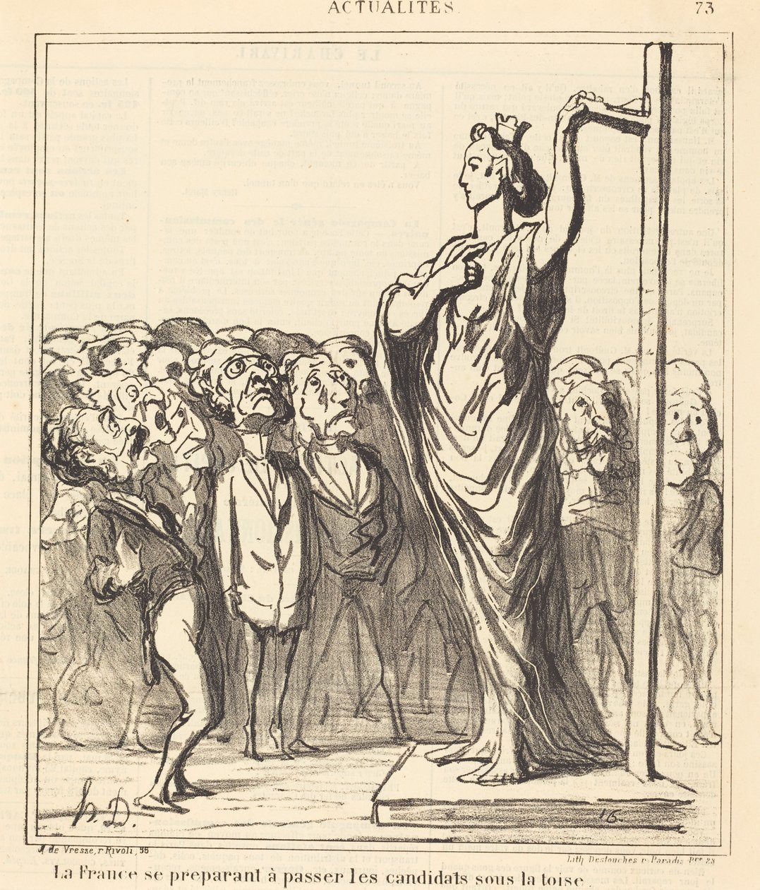 Franciaország átkelésre készül... alkotó: Honoré Daumier