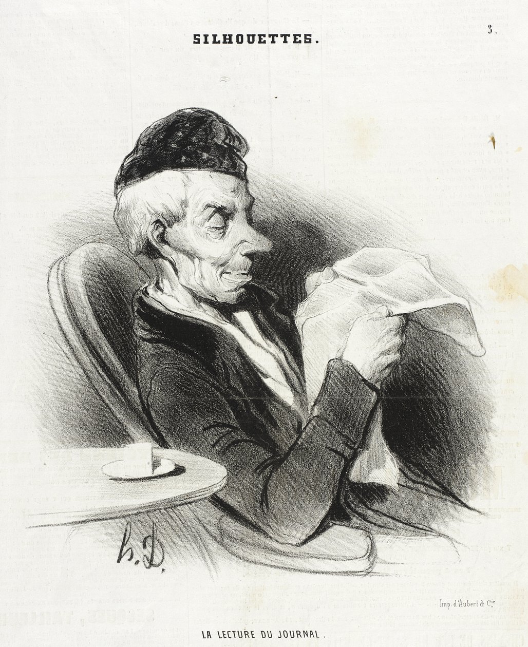 Újságolvasás alkotó: Honoré Daumier