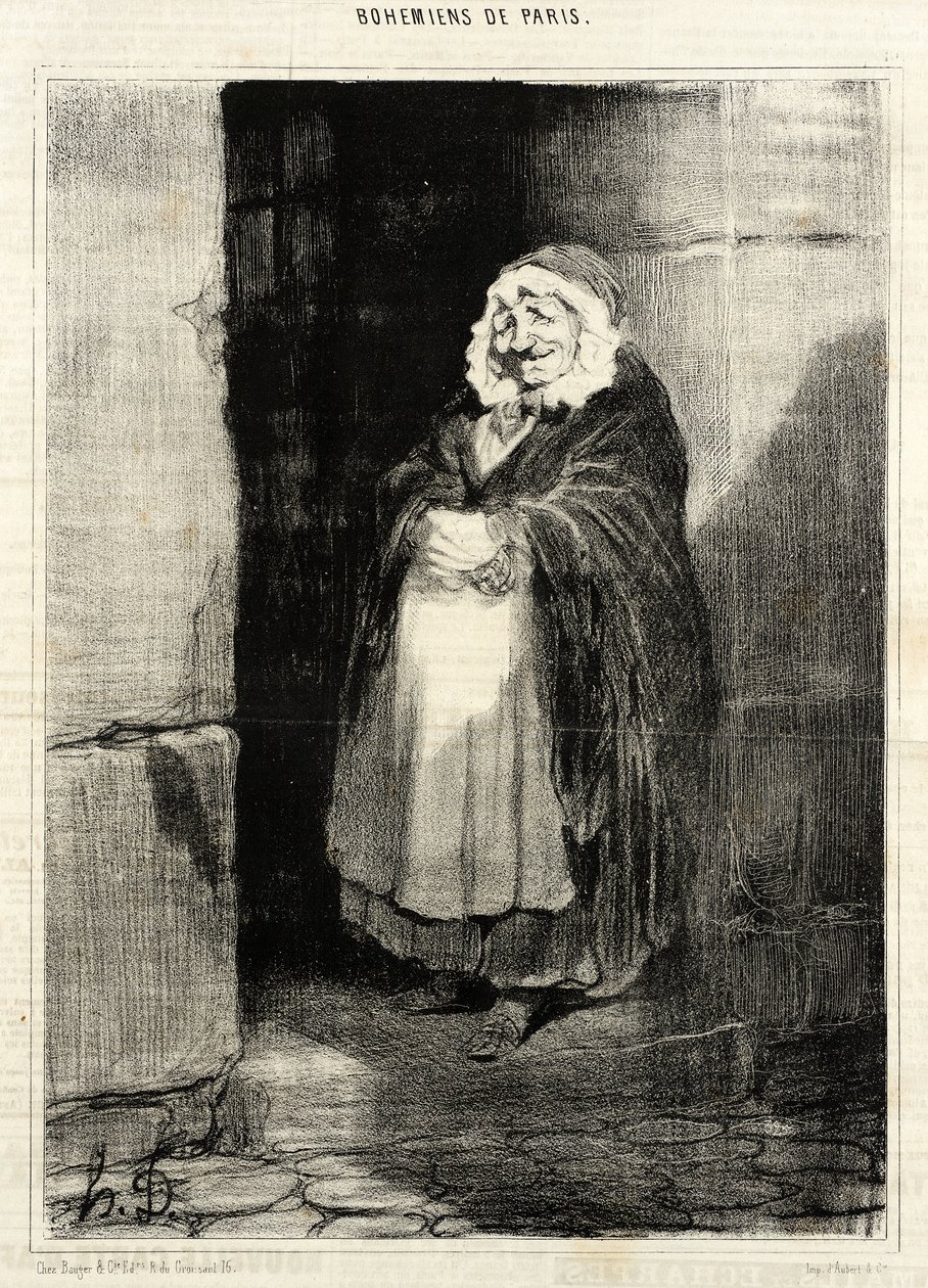 A sétáló nő alkotó: Honoré Daumier
