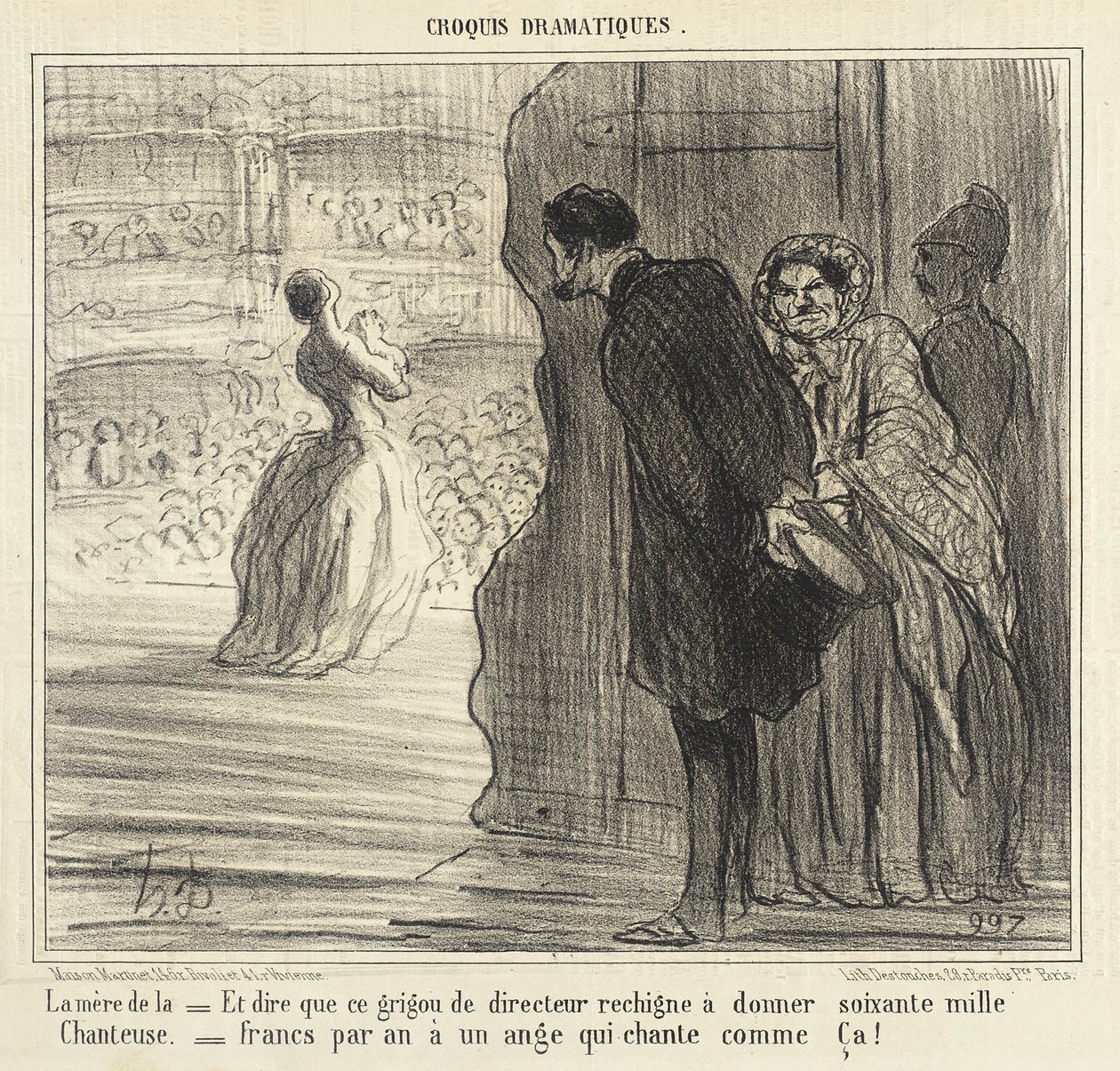 Az énekesnő anyja alkotó: Honoré Daumier