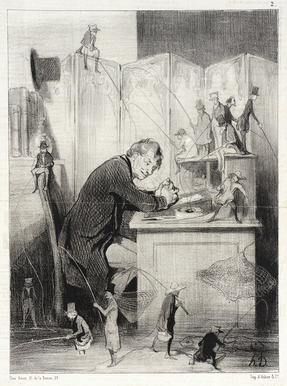 Halászat alkotó: Honoré Daumier