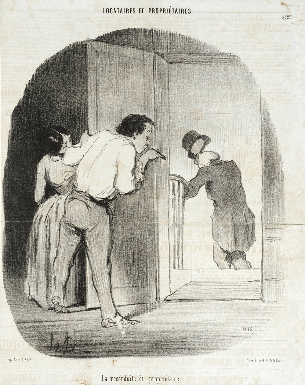 A tulajdonos hazakísérése alkotó: Honoré Daumier