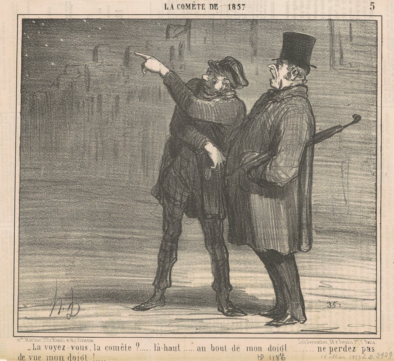 Látod az üstököst? ... alkotó: Honoré Daumier