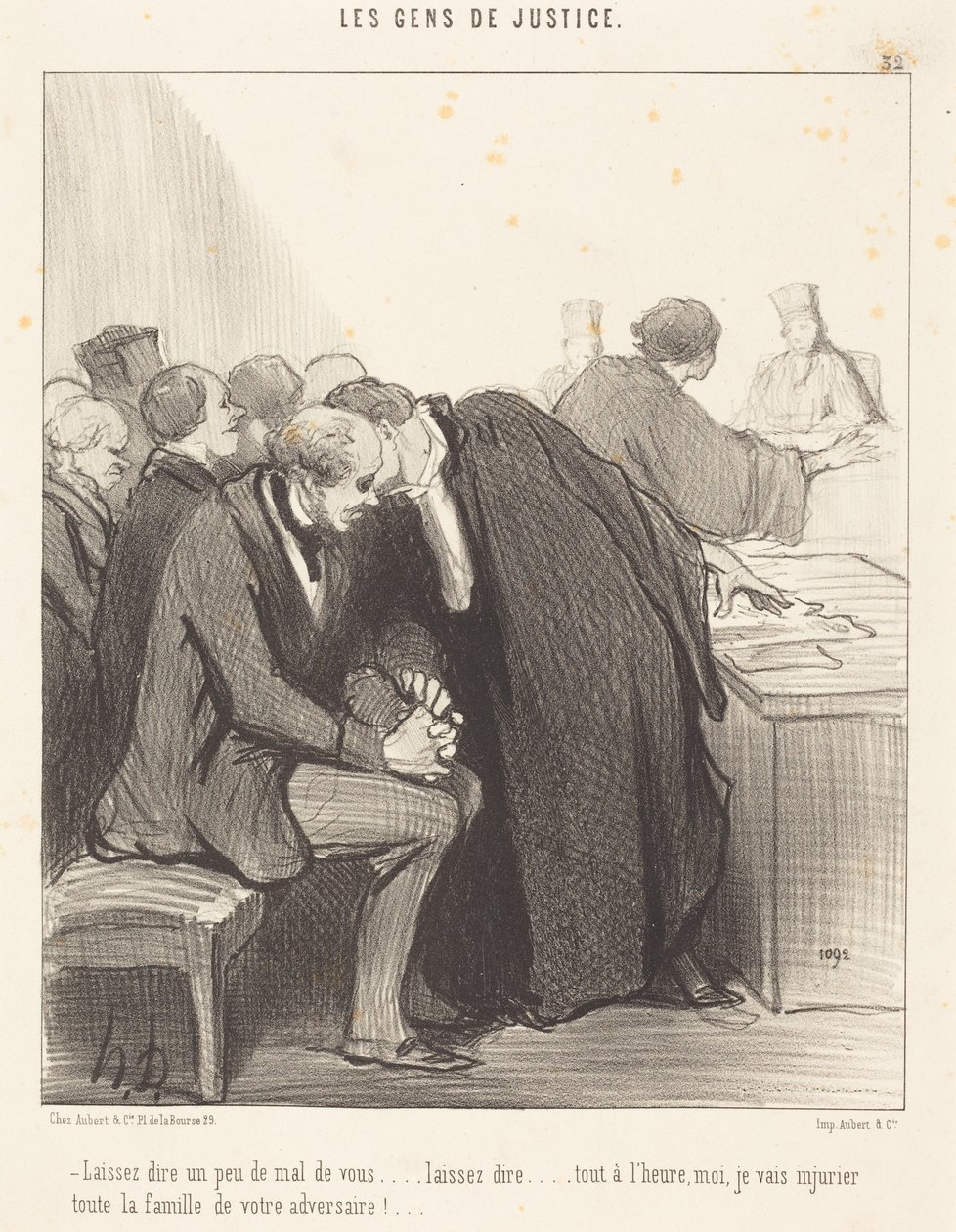 Hadd mondjanak egy kis rosszat magáról... alkotó: Honoré Daumier