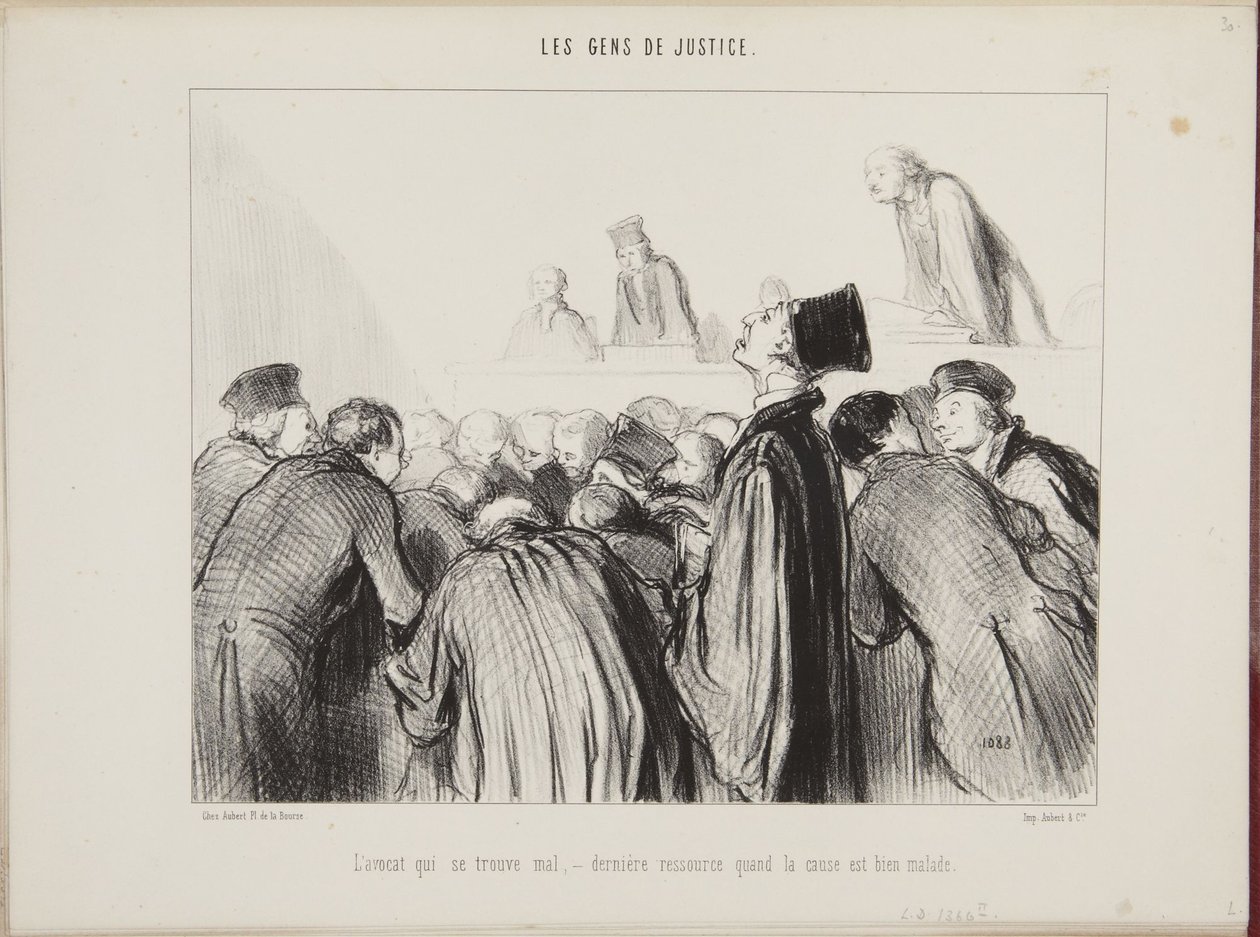 A rosszul lévő ügyvéd - utolsó mentsvár, amikor az ügy súlyosan beteg alkotó: Honoré Daumier