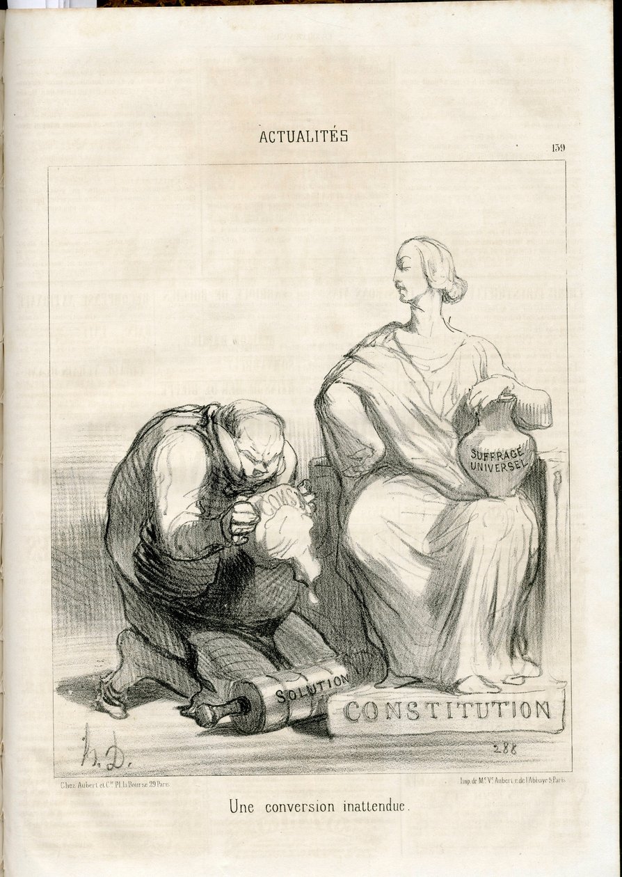Le Charivari, Szatirikus fekete-fehérben alkotó: Honoré Daumier