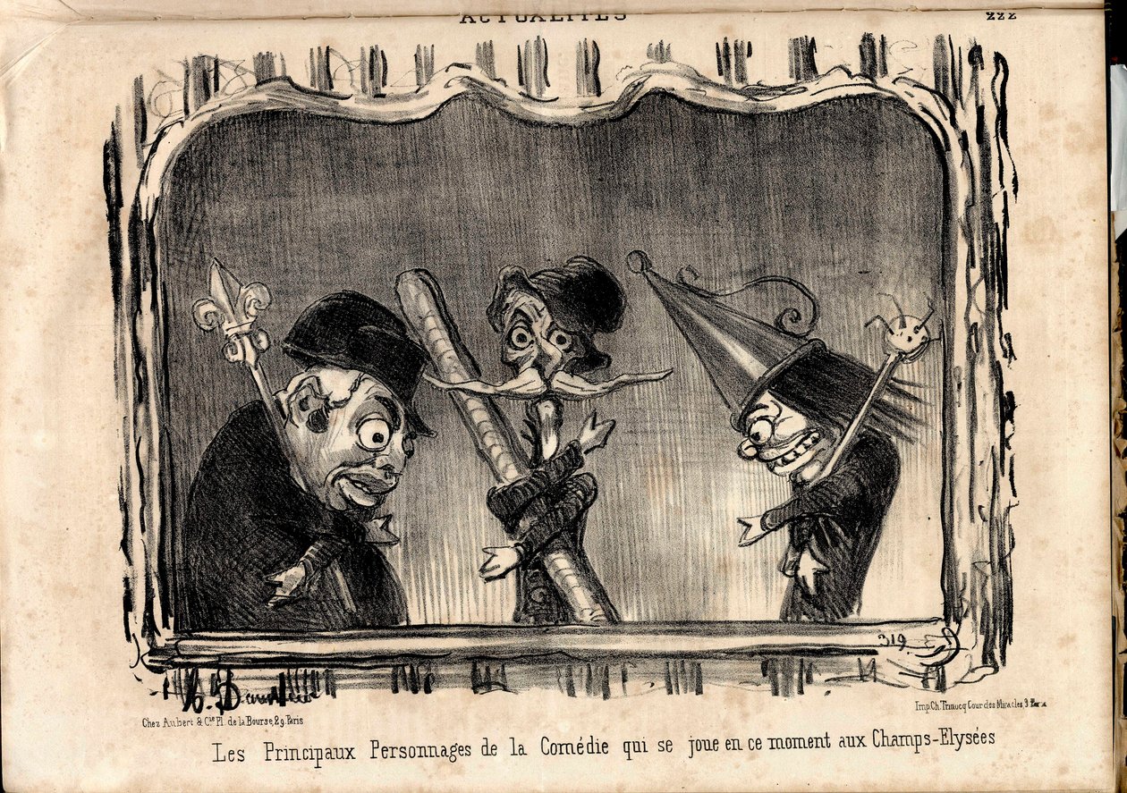 Le Charivari, Szatirikus fekete-fehérben alkotó: Honoré Daumier