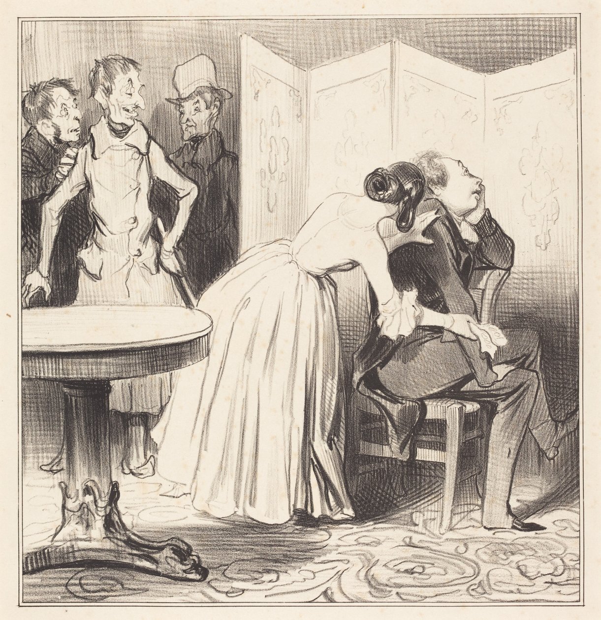 A Chevalier des Adrets a szerető... alkotó: Honoré Daumier