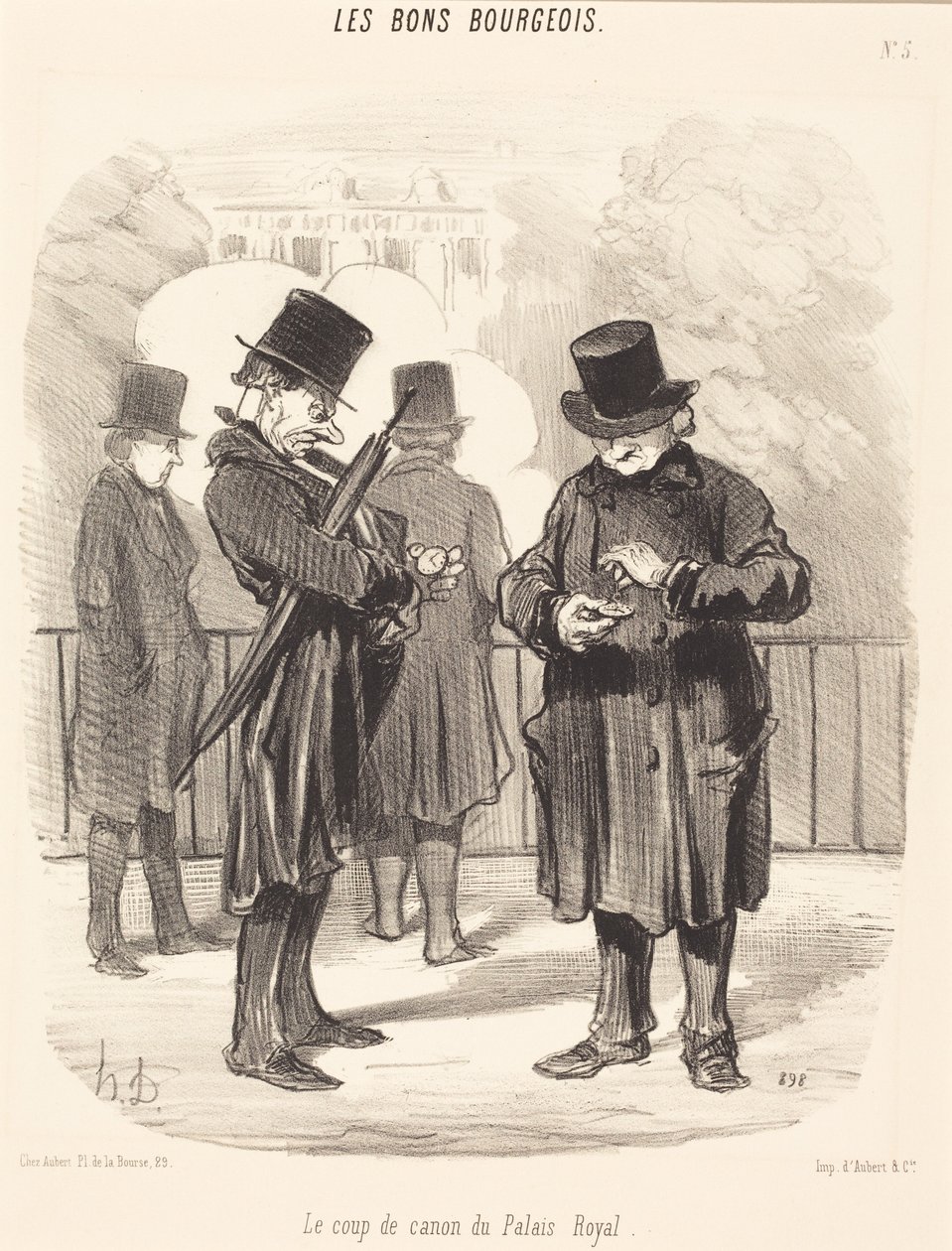 A Palais-Royal ágyúlövése alkotó: Honoré Daumier