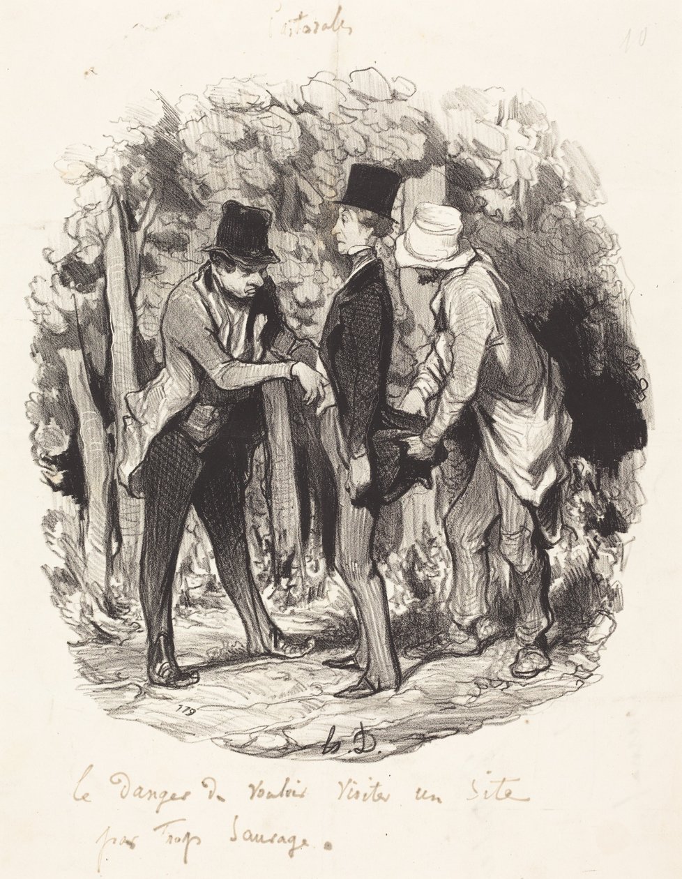 Egy túlságosan vad hely felkeresésének veszélye alkotó: Honoré Daumier
