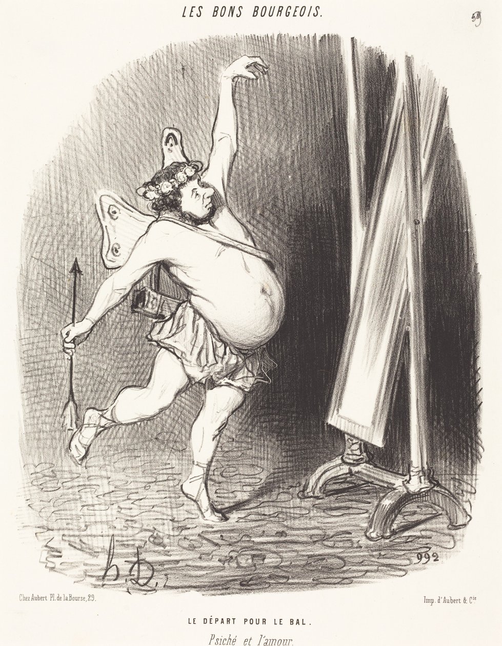 Indulás a bálba alkotó: Honoré Daumier