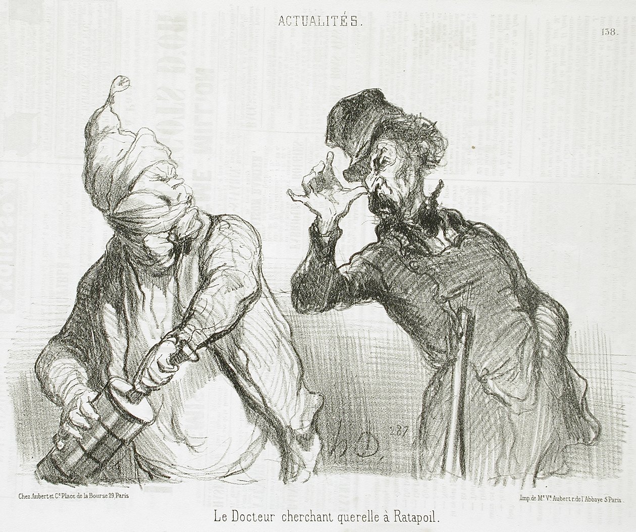 Az orvos összetűzést keres Ratapoillal alkotó: Honoré Daumier